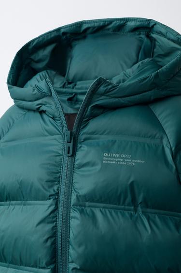 BLOUSON LÉGER DÉPERLANT - Vert / Bleu de Zara - Image 4