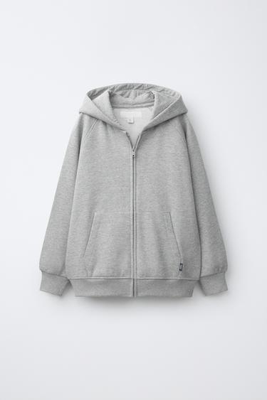 ХУДІ З БЛИСКАВКОЮ ТА КАПЮШОНОМ - Сіро-глинястий Zara