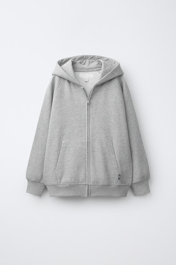 ZIP-UP HOODIE - Grey marl by Zara - Image 0
