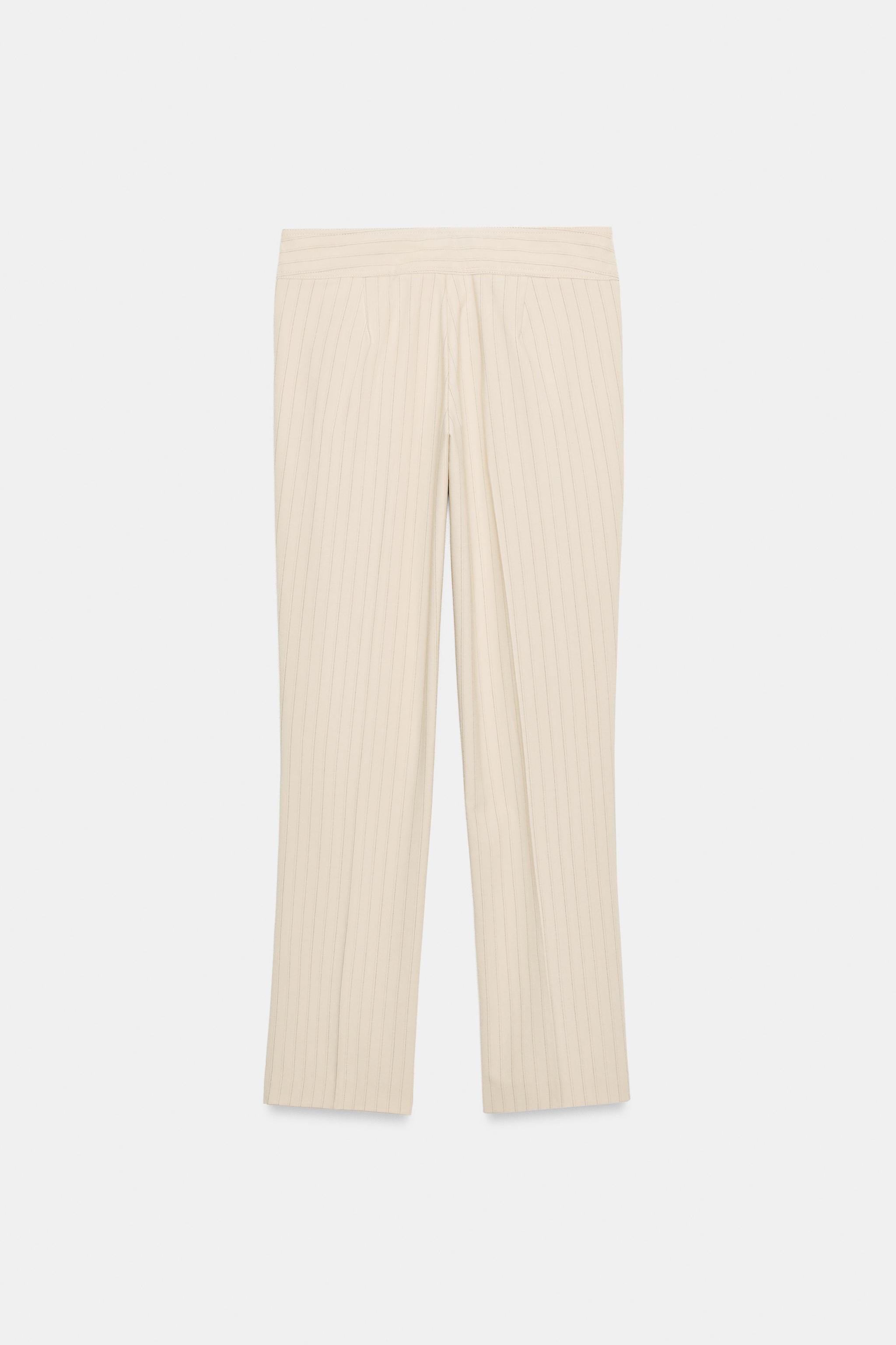PANTALON DROIT À RAYURES