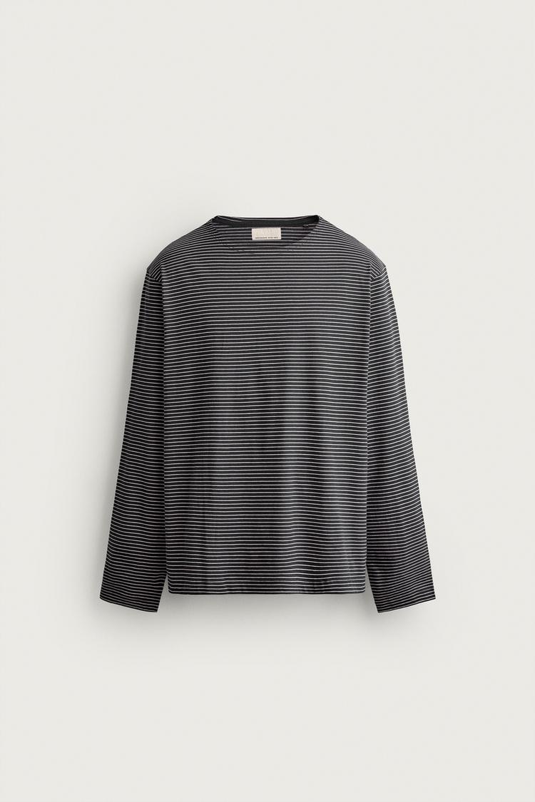 STRIPED JACQUARD T-SHIRT