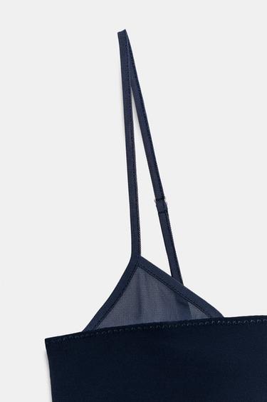 COMBINED TULLE STRAPPY TOP - Blue by Zara - Image 7