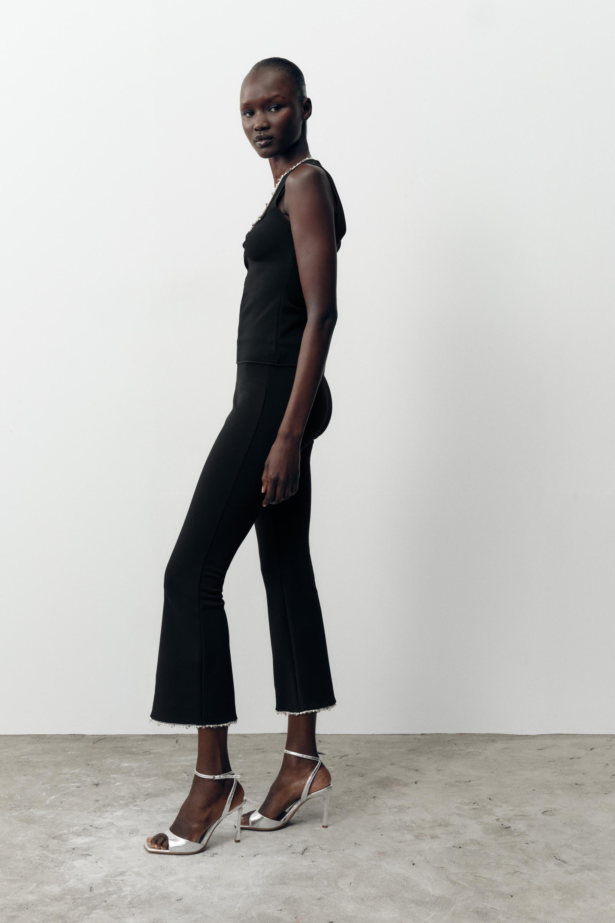 ENOF stretch flare pants ブラック L Flare Black Pants High Rise | Dance Jazz Ballet | Intermezzo