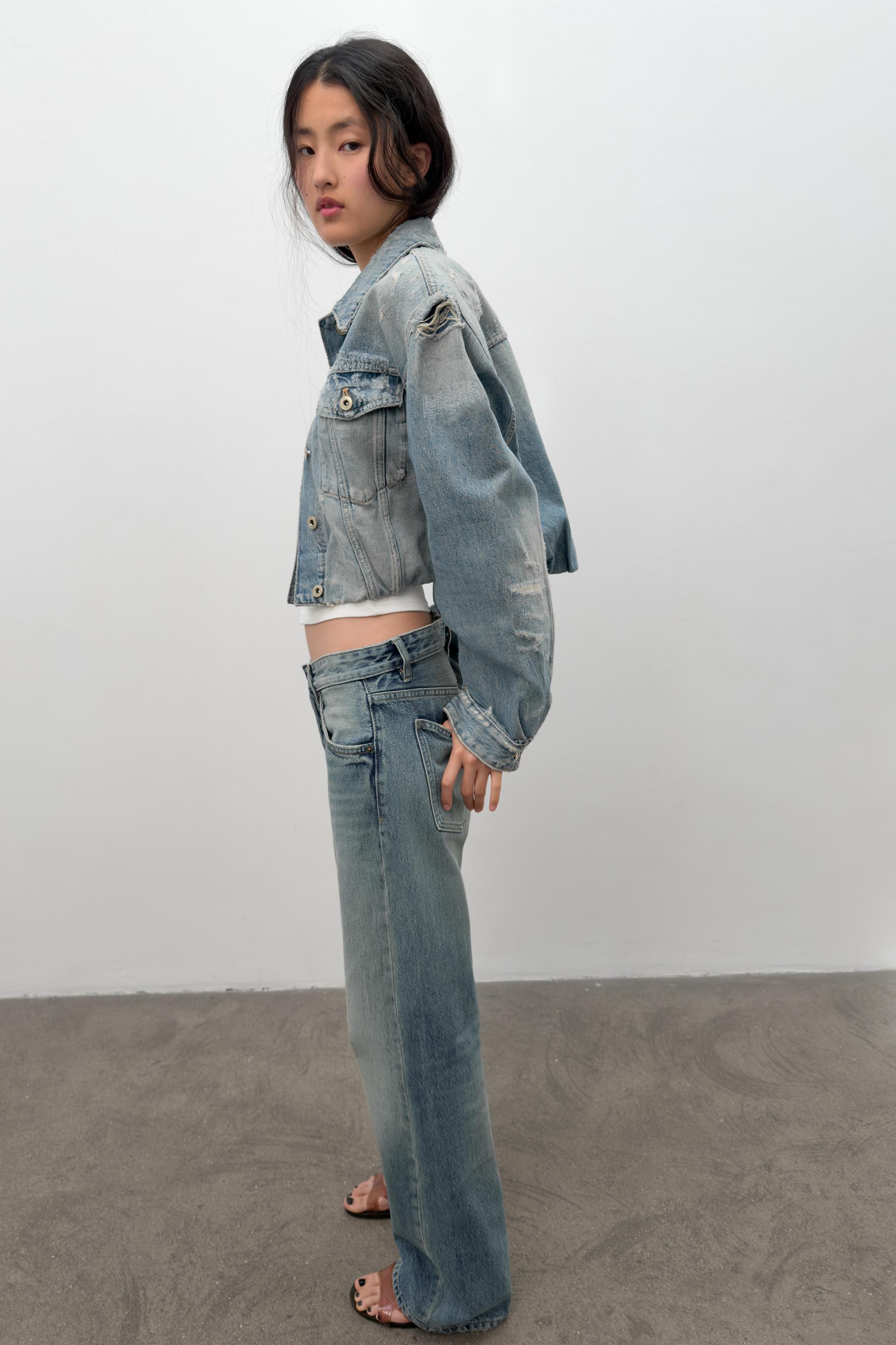 BLOUSON EN JEAN TRF DÉCHIRURES