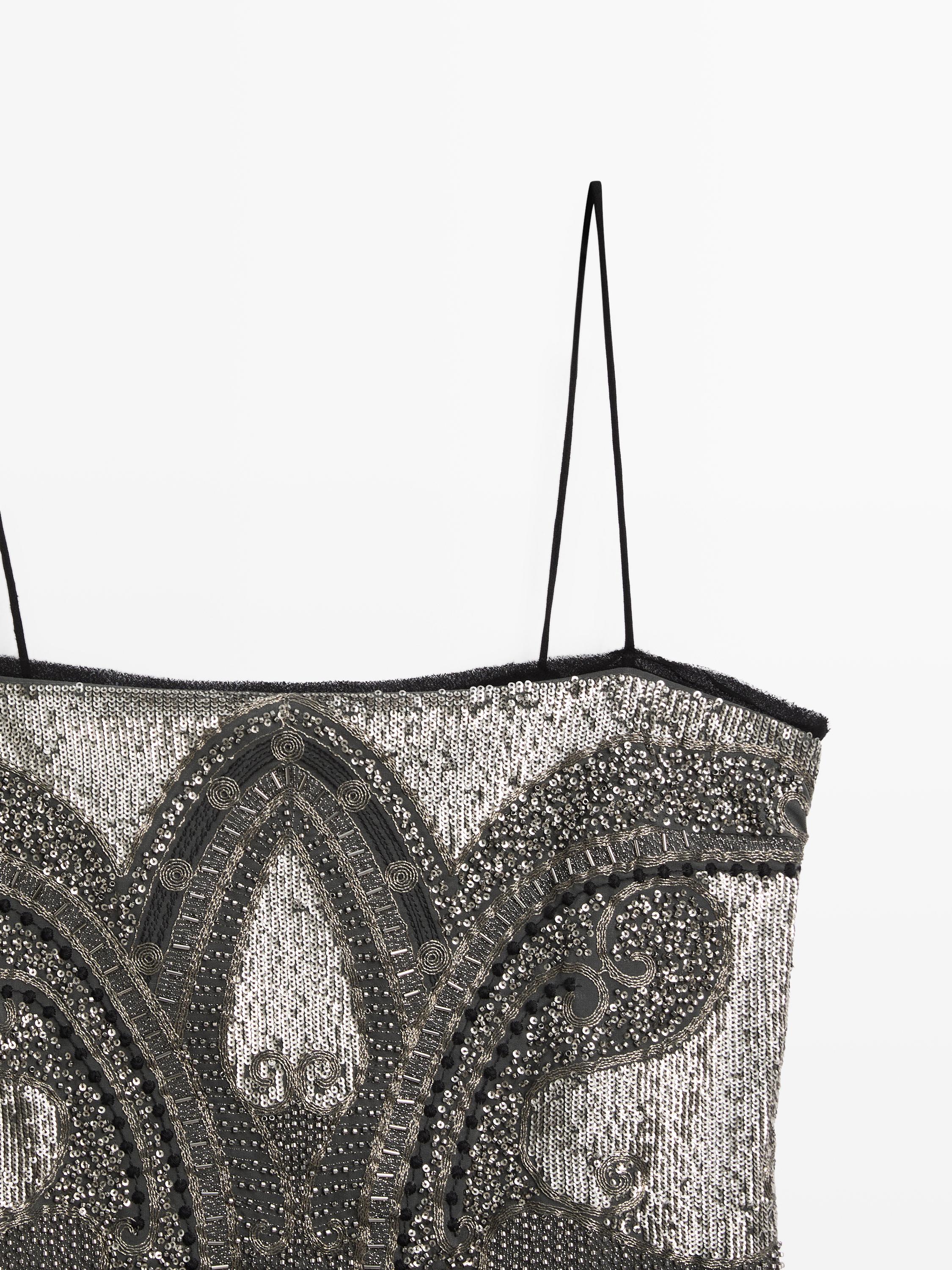 Short dress with embroidery - STUDIO