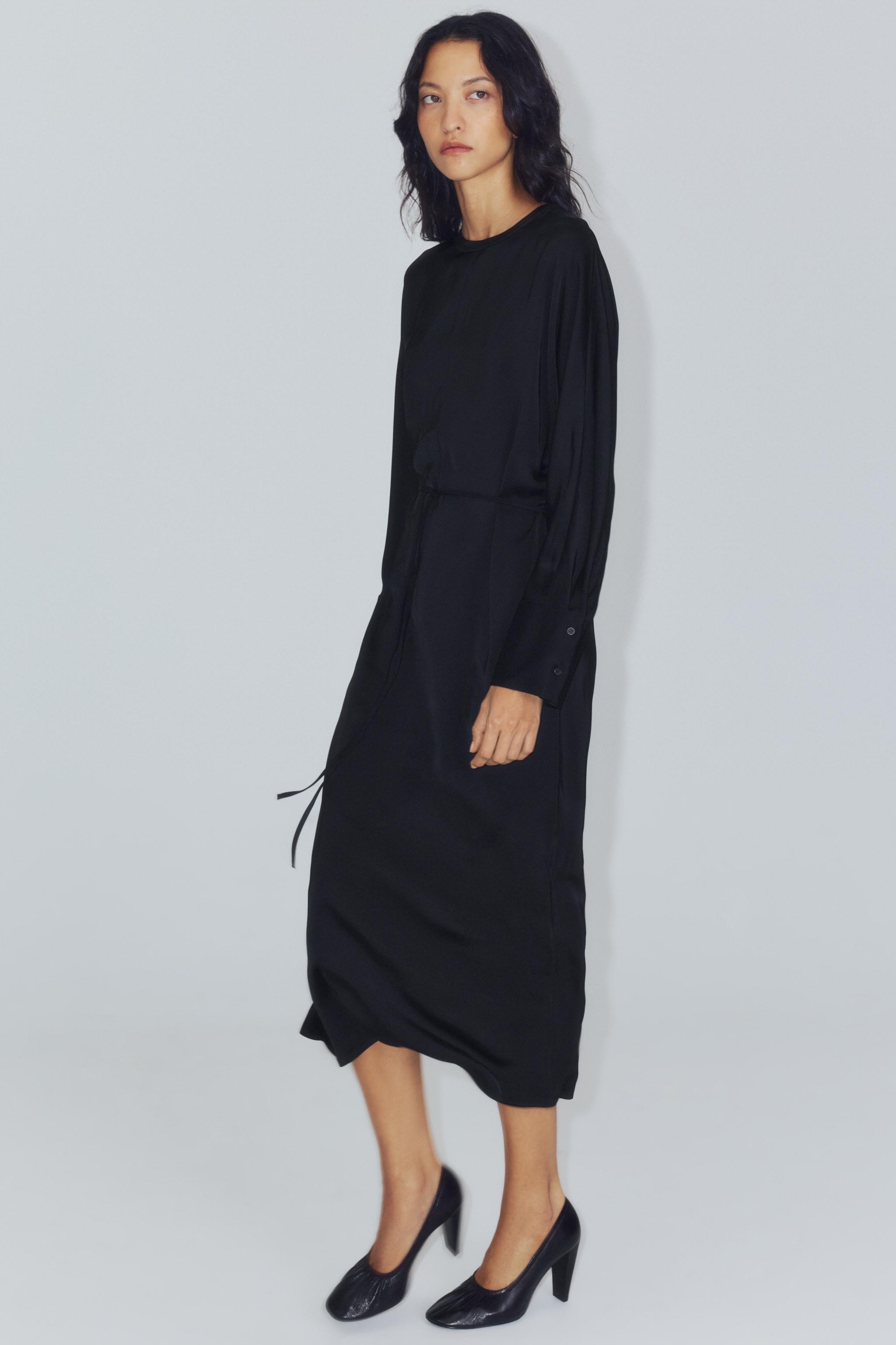 ZW COLLECTION SATIN BELT DRESS
