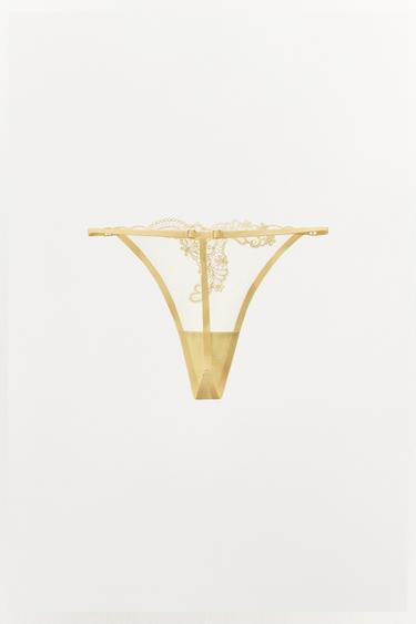 LACE THONG - Yellow by Zara - Image 3