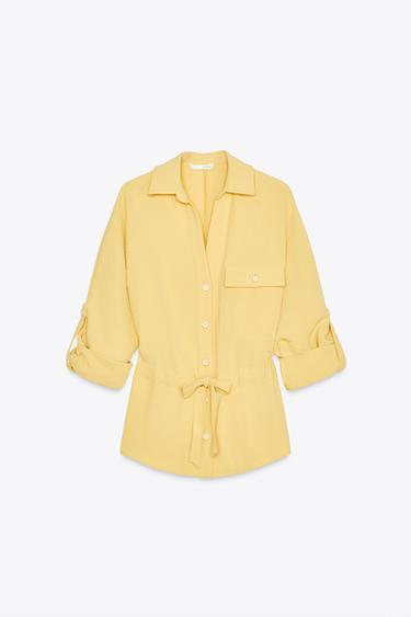 CHEMISE SAFARI - Jaune de Zara - Image 3