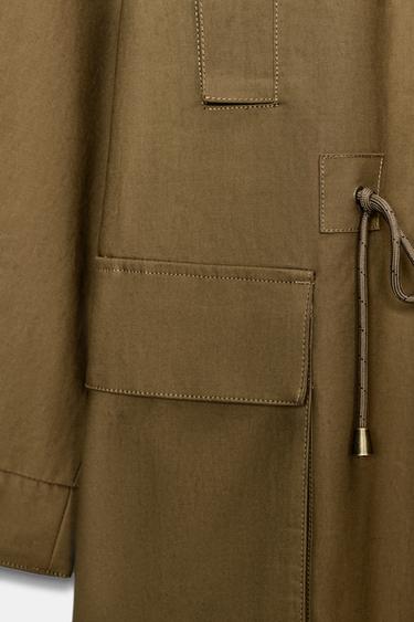 Zara OVERSIZED PARKA ZW COLLECTION - Light beige