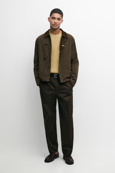 Zara 100% cotton wide-leg pants - Brown