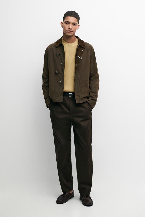 Zara 100% cotton wide-leg pants - Brown - Image 0