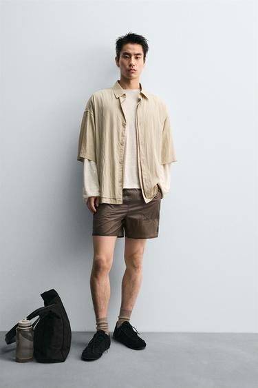 LIMITED EDITION FLOWING DOUBLE EFFECT SHIRT - Ecru by Zara