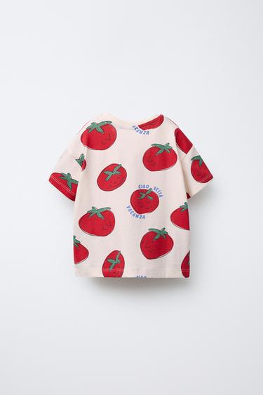 2-6 YEARS/ TOMATO T-SHIRT AND BERMUDA PYJAMAS - Ecru by Zara - Image 2
