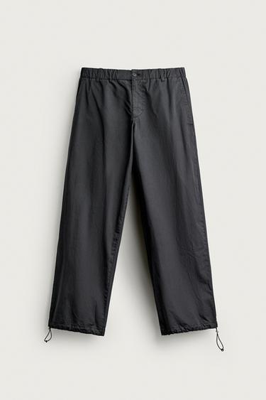 PANTALÓN RELAXED FIT ALGODÓN AARON LEVINE X ZARA - Negro de Zara