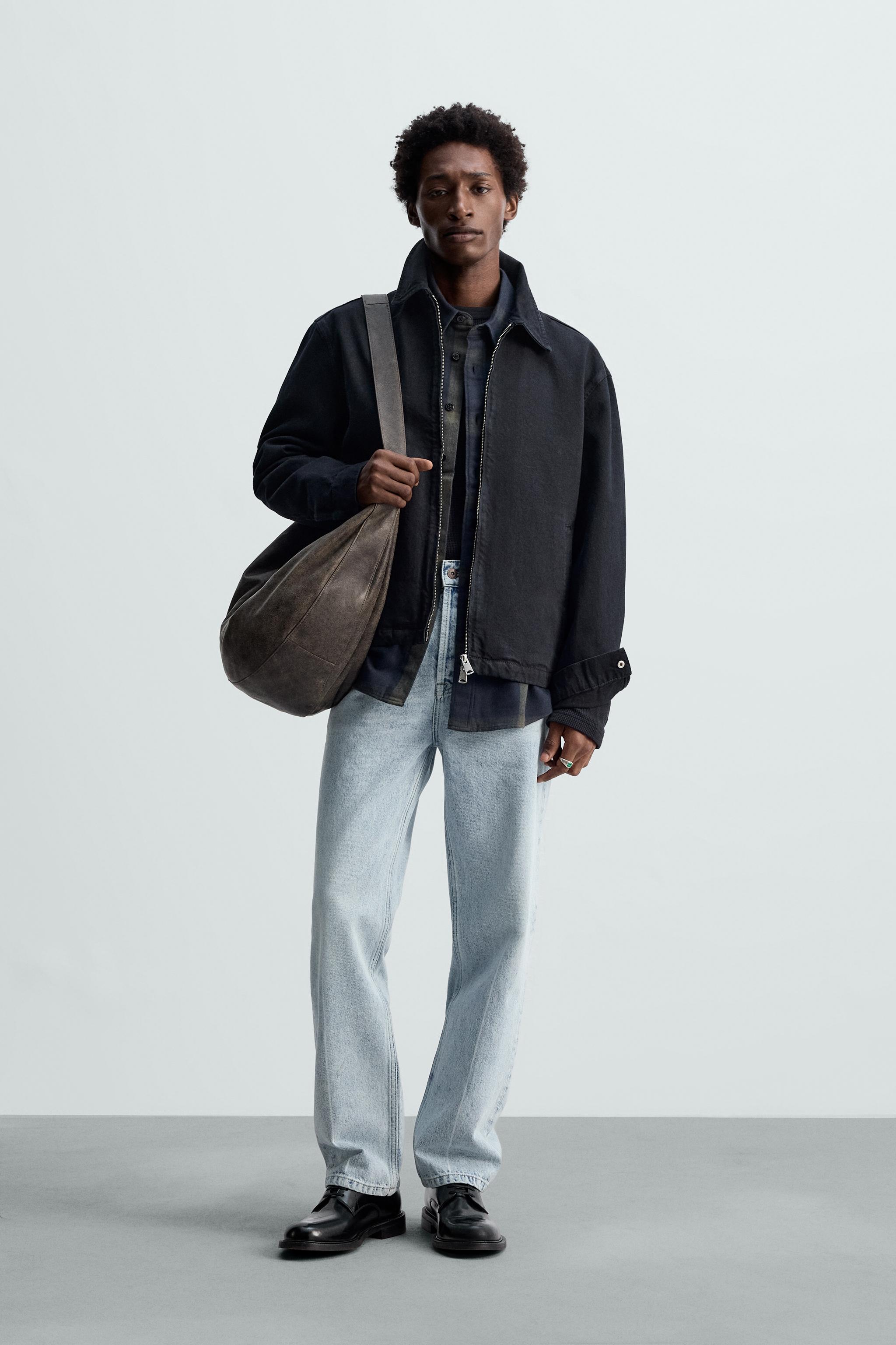 DENIM JACKET WITH ZIP - Indigo | ZARA New Zealand