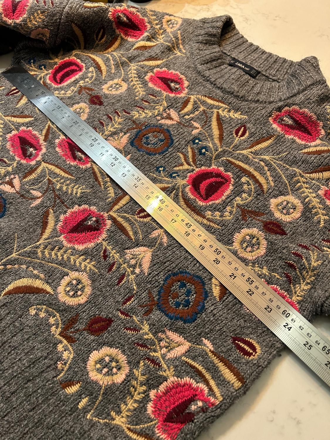 FLORAL EMBROIDERED KNIT JUMPER - Image 8