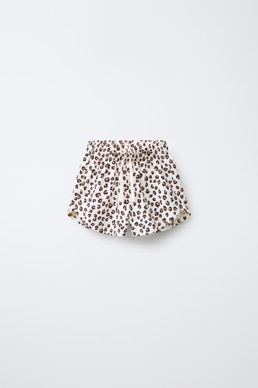 CROPPED T-SHIRT AND PRINTED BERMUDA SHORTS SET - Leopard by Zara - Image 3