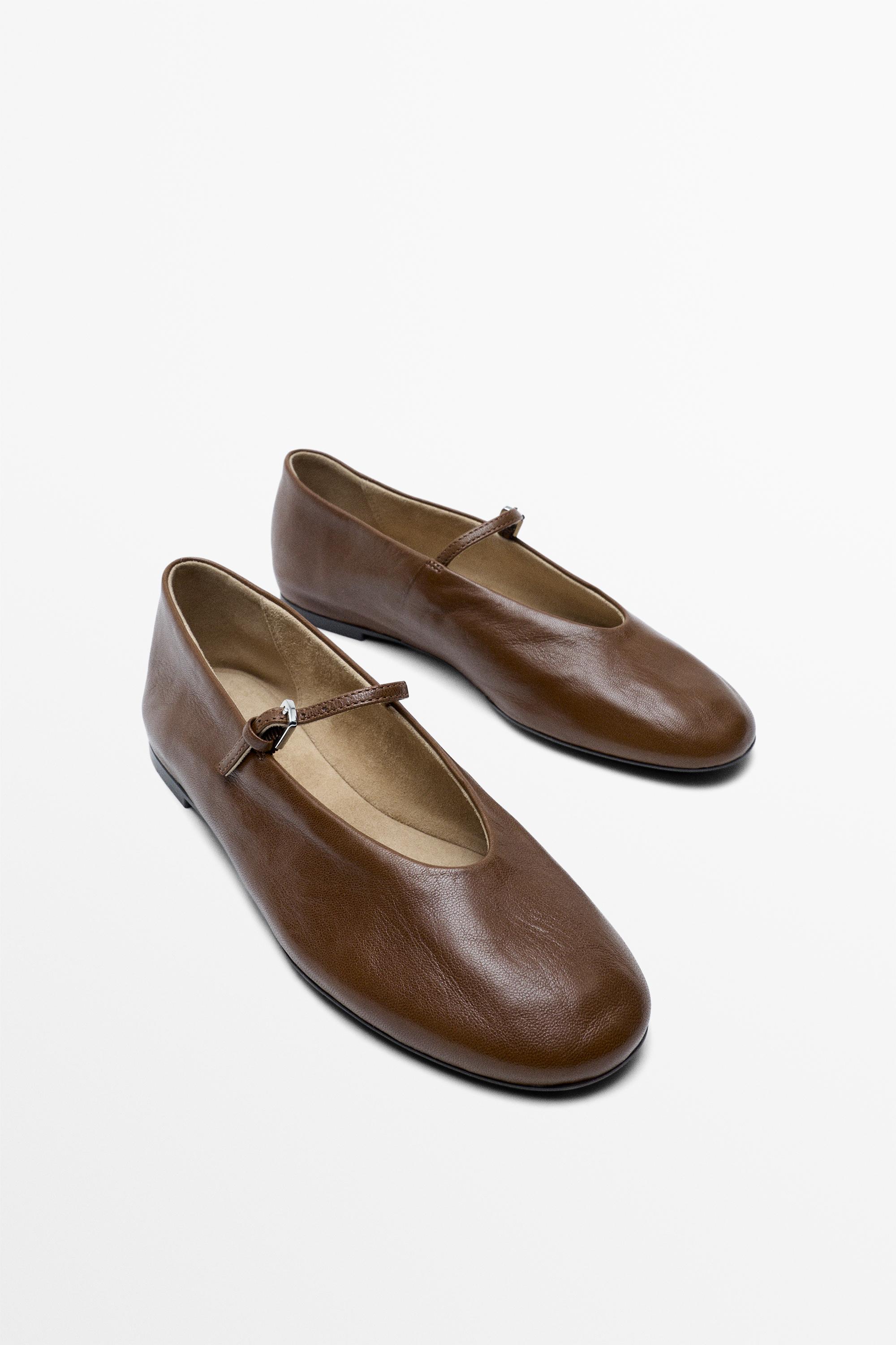 Ballerine en cuir souple