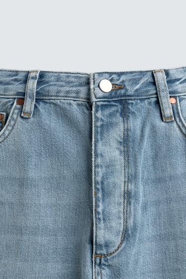 COTTON-LYOCELL STRAIGHT ANKLE FIT JEANS - Light blue by Zara - Image 9