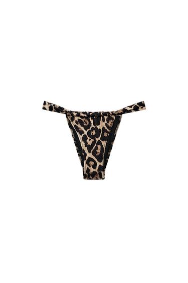 ANIMAL PRINT CURTAIN BIKINI BOTTOMS - Leopard by Zara