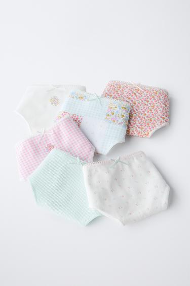 AGES 6-14/ SIX-PACK OF PATCHWORK AND FLORAL RIB BRIEFS - Multicoloured by Zara - Image 5