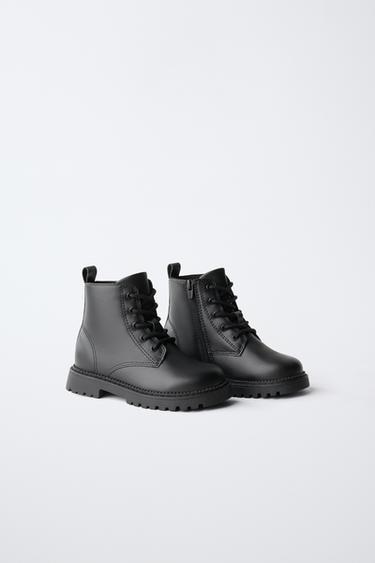LACE-UP ANKLE BOOTS — Black 1