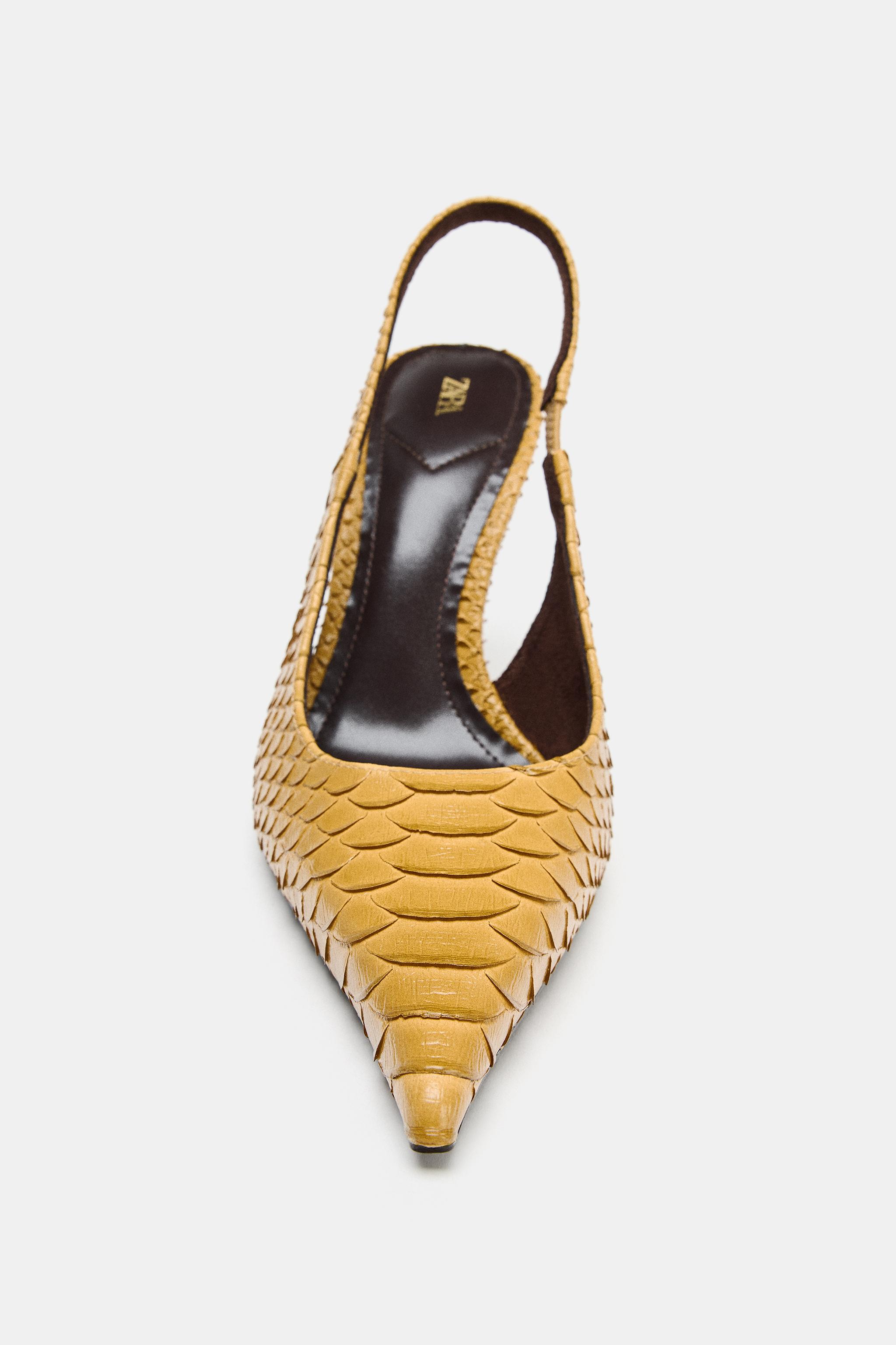 CHAUSSURES À TALONS OUVERTES L'ARRIÈRE AVEC EFFET RELIEF
