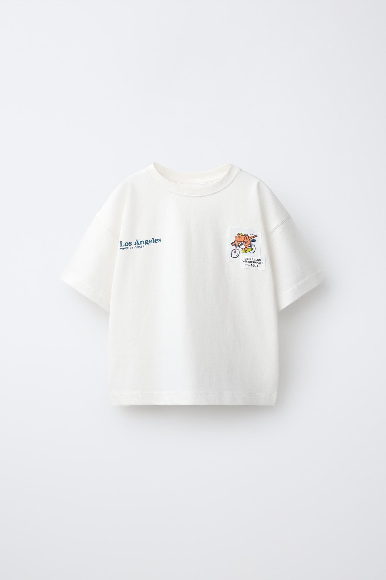 ANIMAL TAG T-SHIRT — Oyster-white