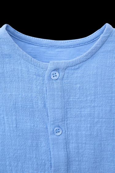 TEXTURED ROMPER - Bluish by Zara