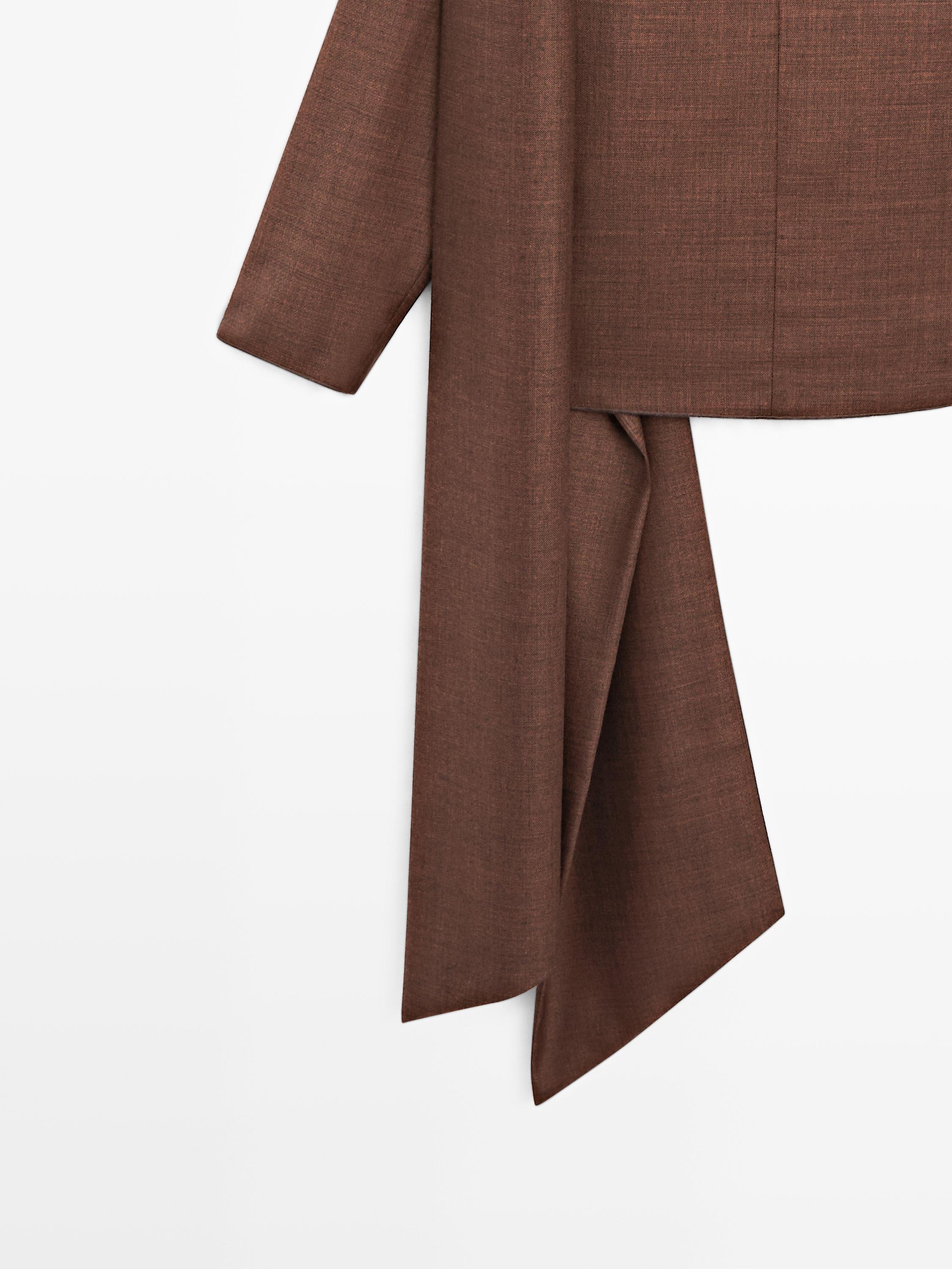 100% wool blouse with voluminous neck - STUDIO