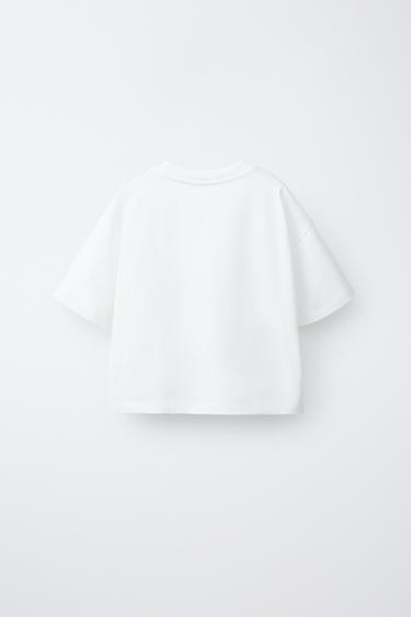 CROCHET FLORAL T-SHIRT - White by Zara - Image 1