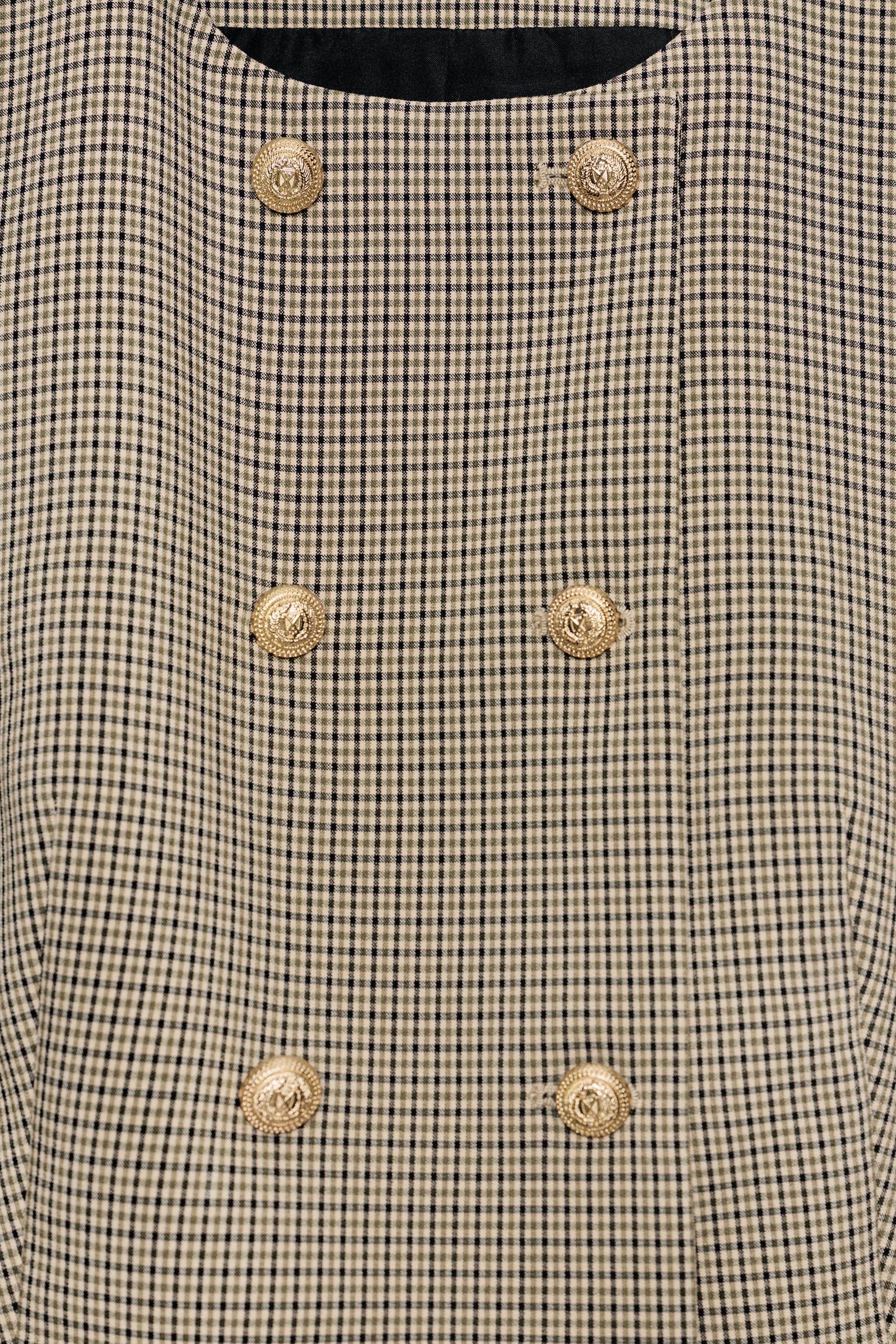 Женские жилеты Zara CHECKED CROPPED VEST — фото 8