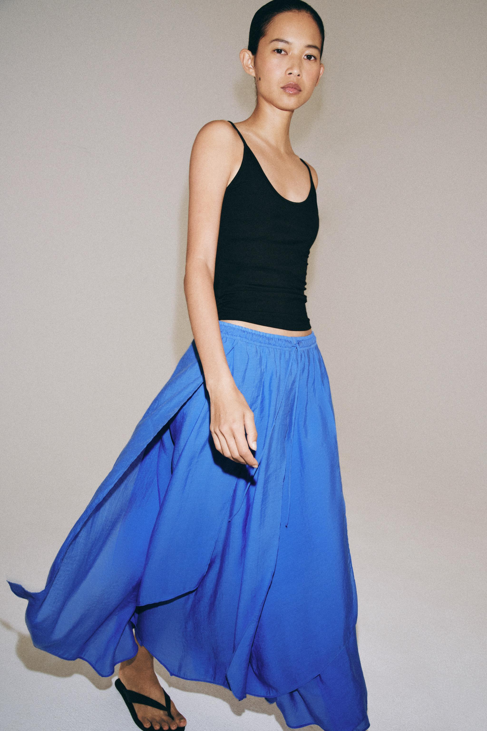 ZW COLLECTION RUFFLED SKIRT — Blue
