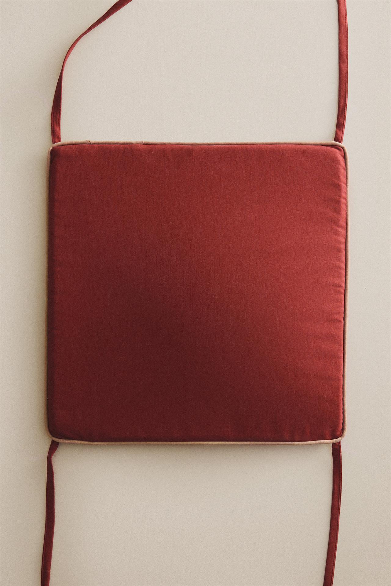 CONTRAST CHAIR BACK CUSHION — Reddish