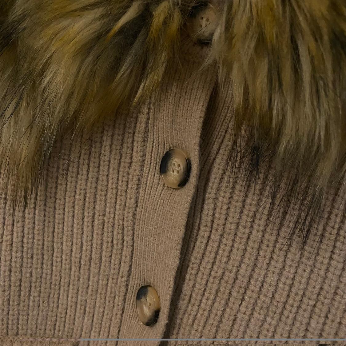 KNIT JACKET WITH FAUX FUR COLLAR - Image 6
