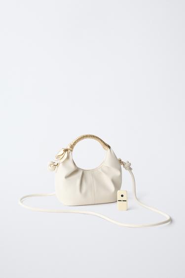 SAC BANDOULIÈRE AVEC DÉTAIL FLORAL - Blanc écru de Zara - Image 5
