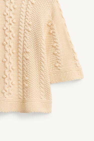 LIMITED EDITION EMBROIDERED KNIT DRESS - Ecru by Zara - Image 6