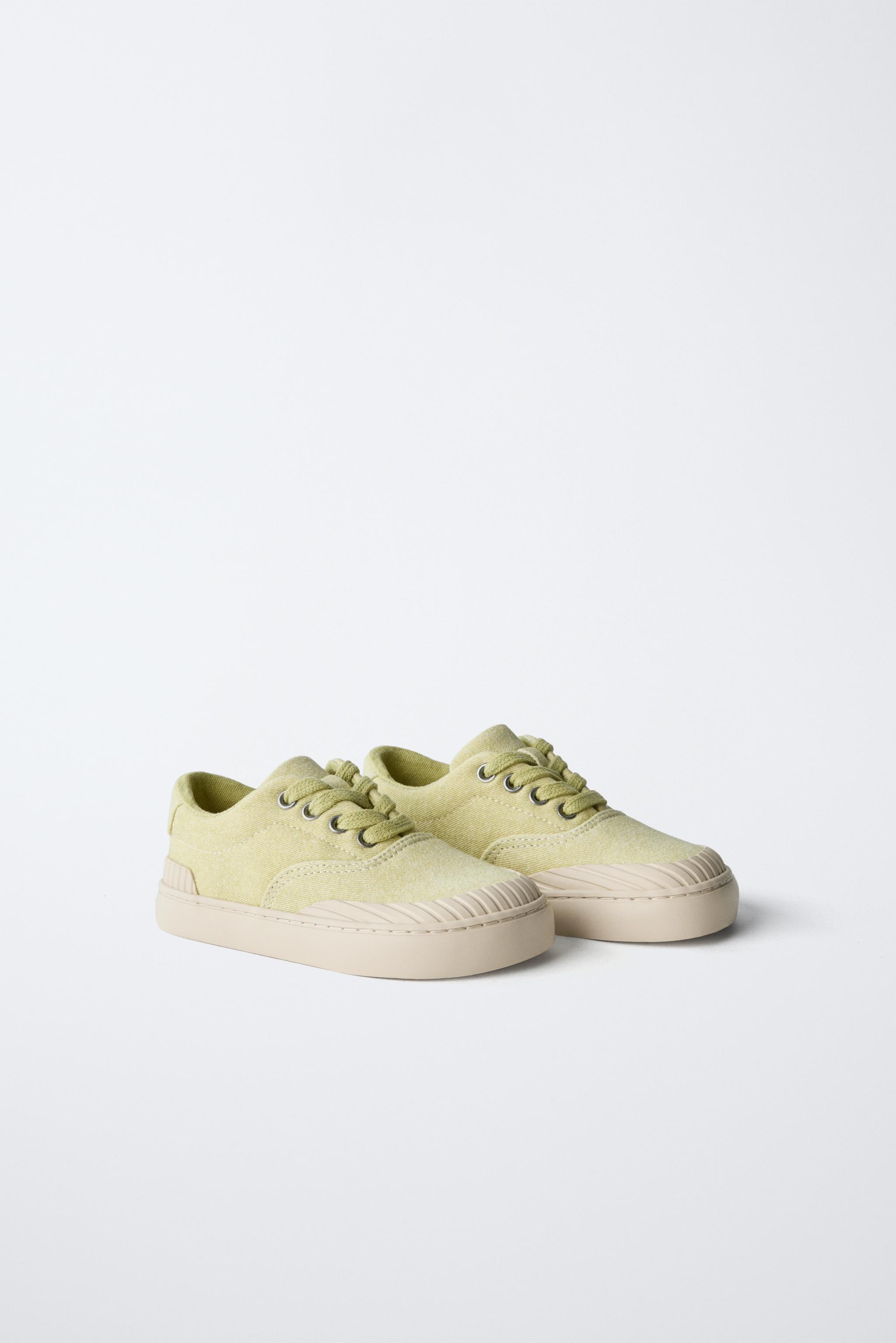 COTTON SNEAKERS - Yellow | ZARA United States