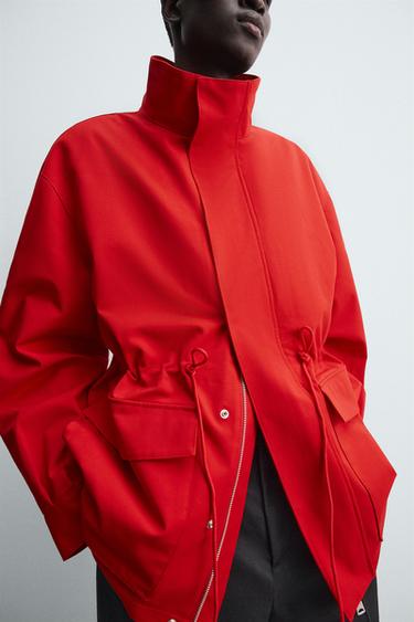 WATER REPELLENT DETACHABLE PARKA - Red by Zara - Image 7