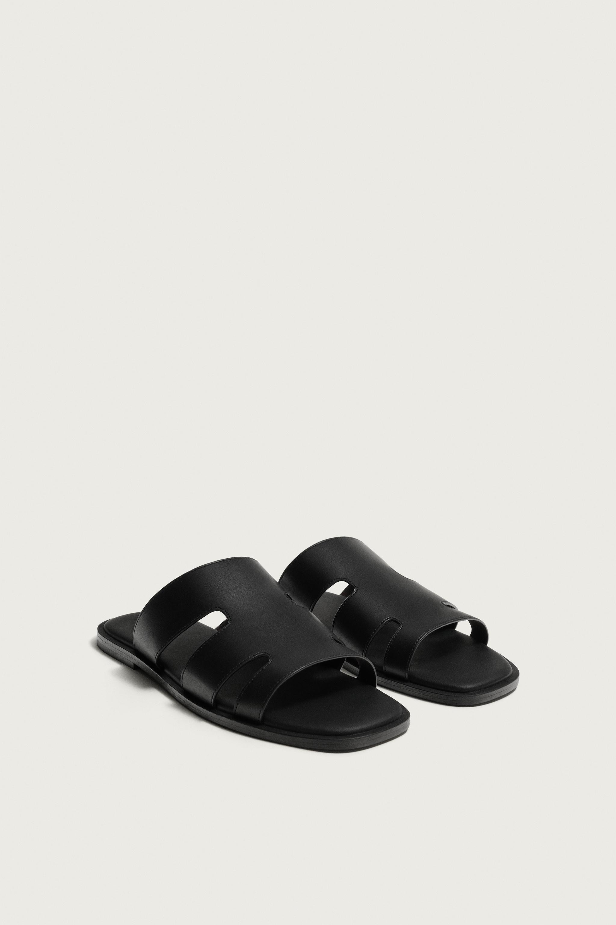 STRAP SANDALS — Black