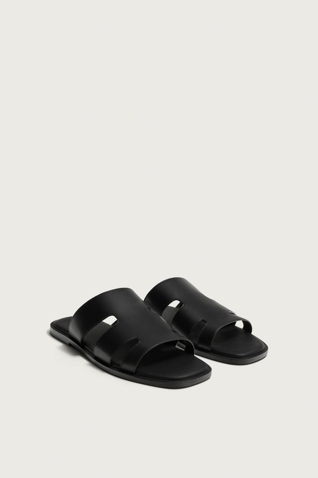 STRAP SANDALS — Black