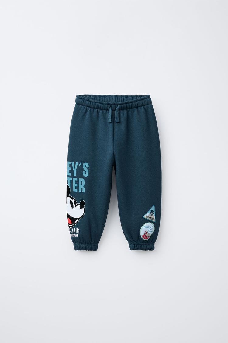 MICKEY MOUSE © DISNEY FLOCKING JOGGING BOTTOMS Petrol blue