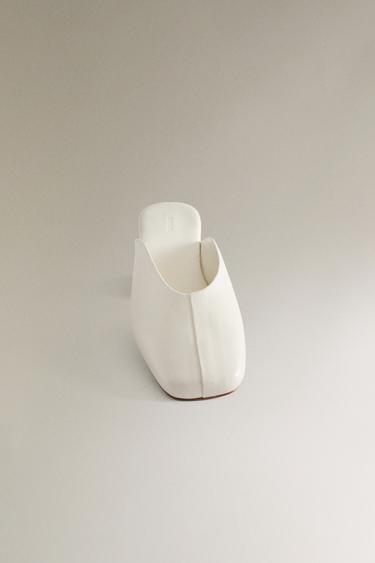 MULES CUIR - Blanc de Zara - Image 4
