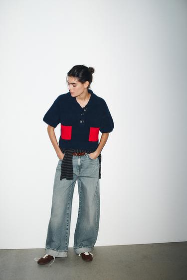 ТРИКОТАЖНИЙ СВЕТР ІЗ КОРОТКИМИ РУКАВАМИ - лише один Zara - Зображення 0
