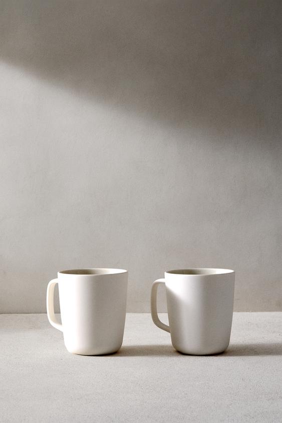 2ER-SET – TASSE 370 ML - Cremefarben / Weiß von Zara - Bild 0