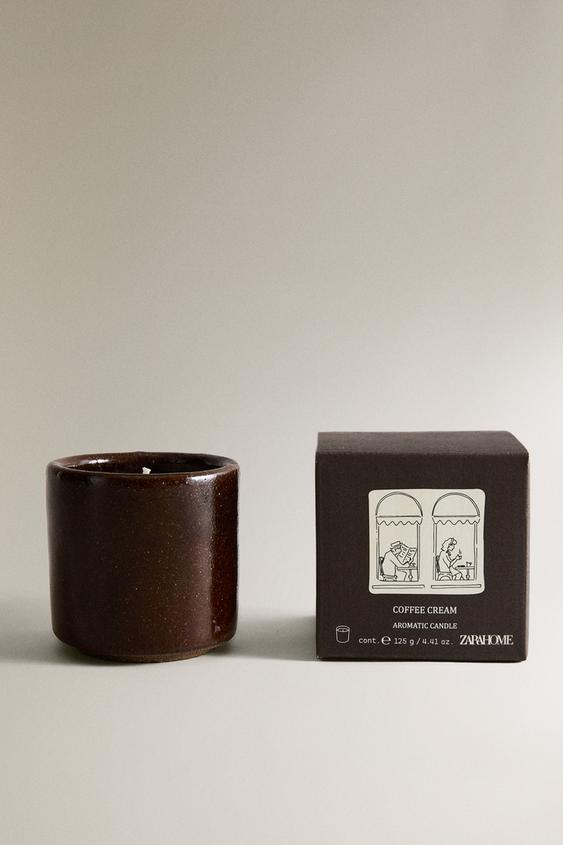 (125 G) COFFEE CREAM SCENTED CANDLE - Sand by Zara - Image 0