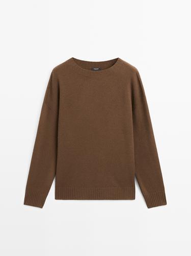 Zara Wool blend crew neck sweater - Toffee