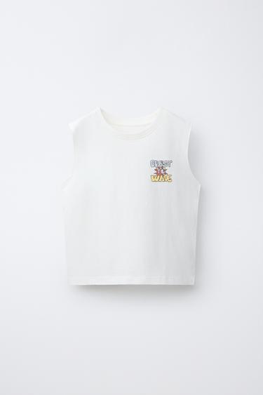 CAMISETA ESTAMPADO - Blanco de Zara