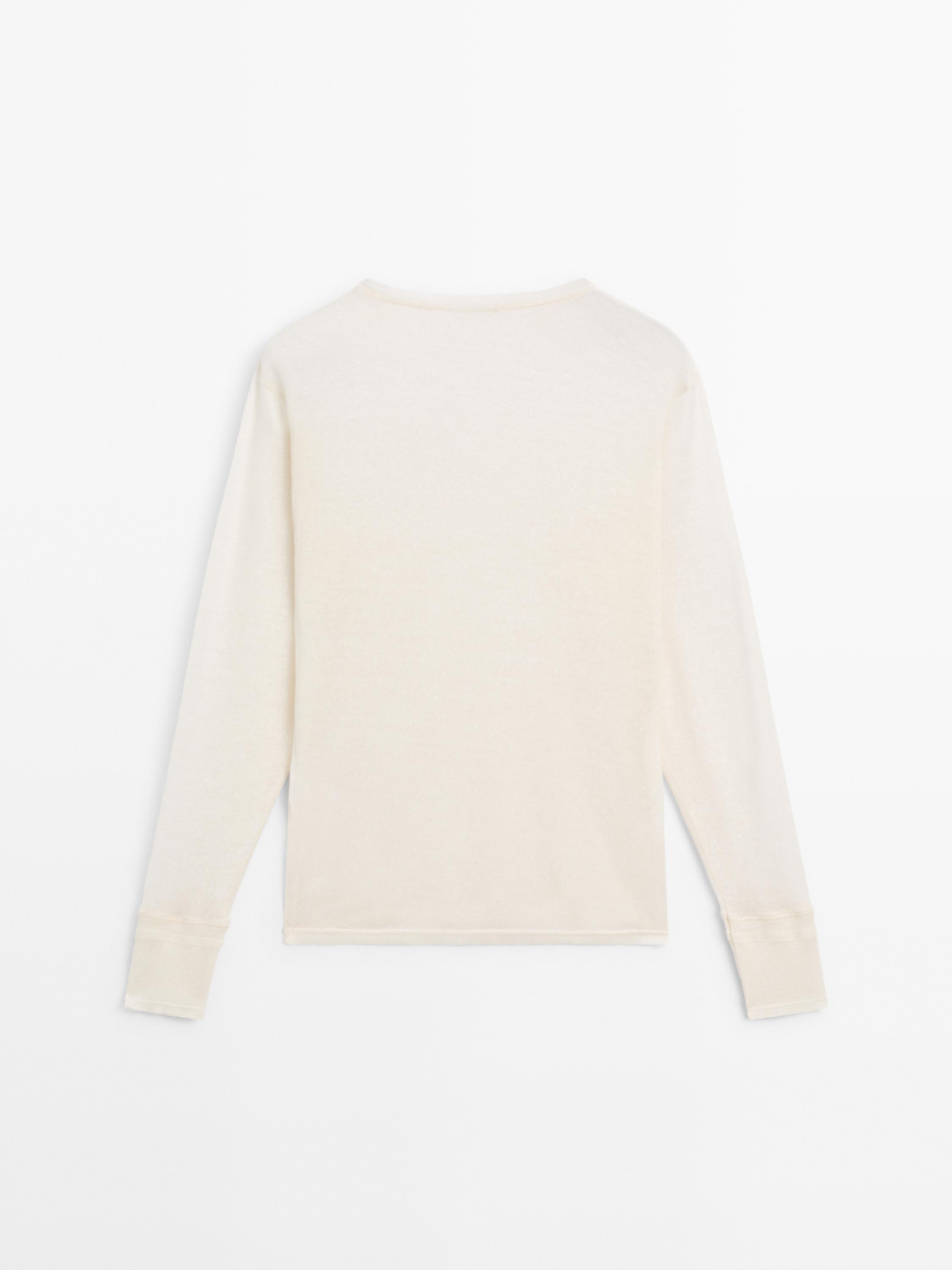 Lightweight wool linen blend T-shirt