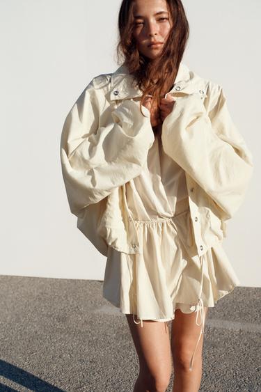 VESTE EN NYLON AVEC POCHES - Beige de Zara - Image 5